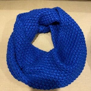 Blue Knit Infinity Scarf